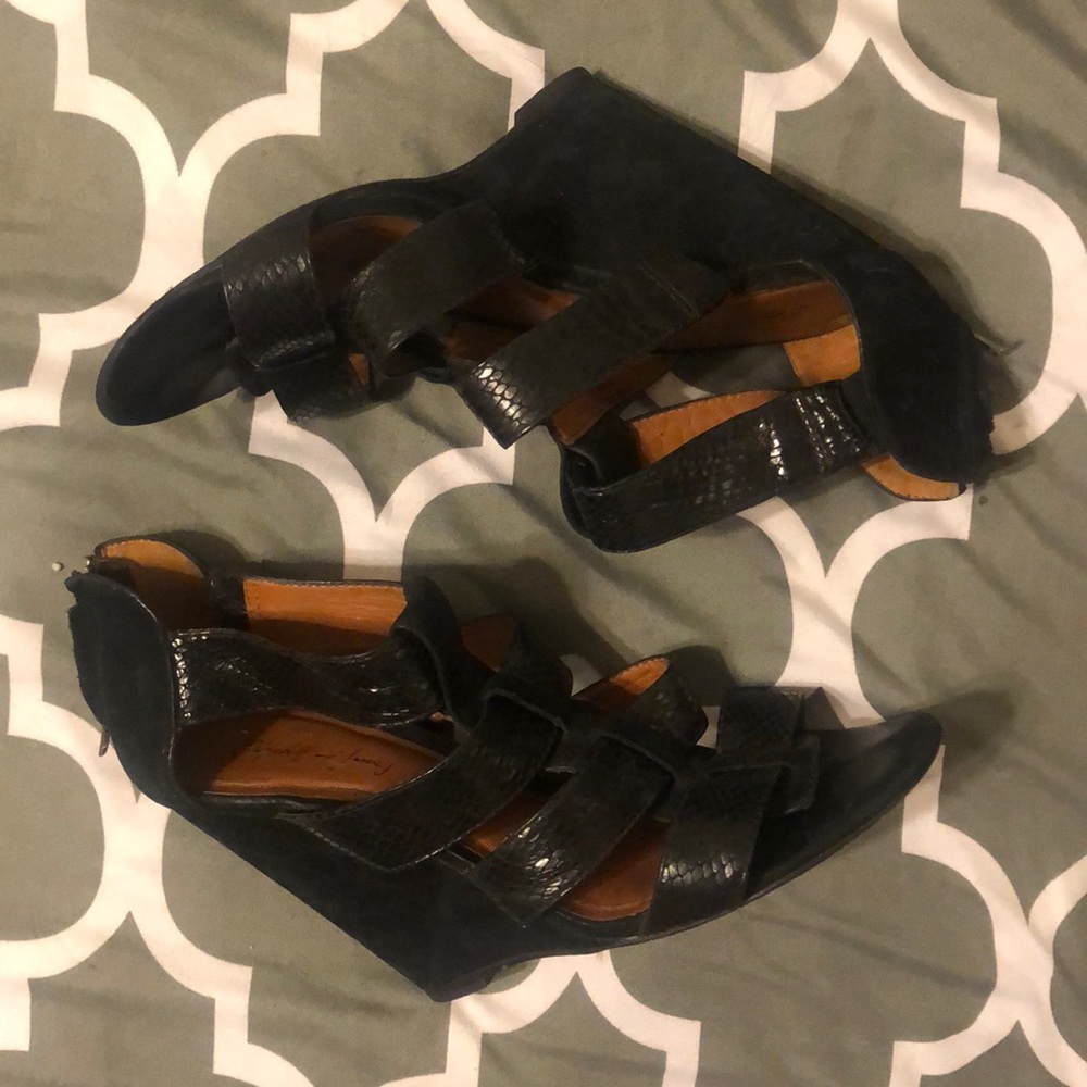 Elizabeth and James Suede Platform Sandals
